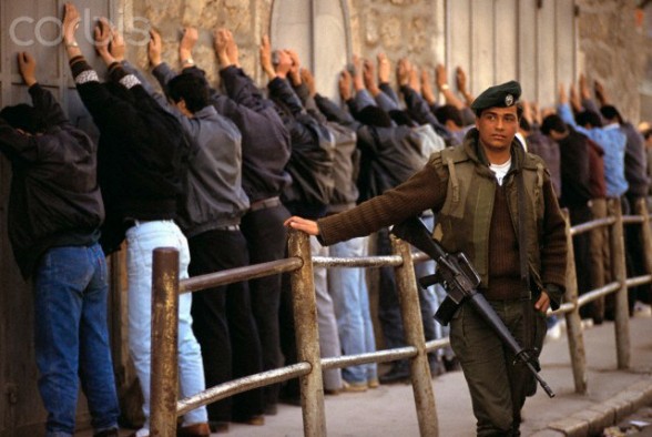 March 1991, Jerusalem, Israel --- Jerusalem police arrest Palestinians Intifada. --- Image by Ricki Rosen/CORBIS SABA
