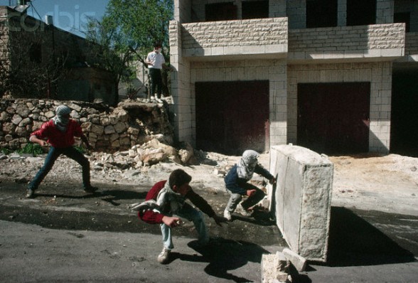 18 Mar 1988, Ramallah, West Bank --- Intifada Riot --- Image by  David Rubinger/CORBIS