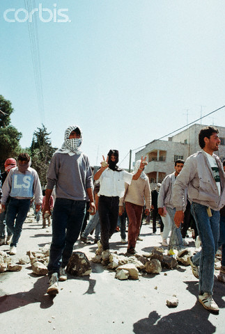 18 Mar 1988, Ramallah, West Bank --- Intifada Riot --- Image by  David Rubinger/CORBIS