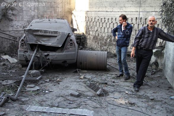 Nov 20 2012 Gaza Under Attack Photo by Omar El Qattaa