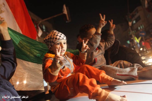 Celebrations for the cease fire and end of the massacre on Gaza  Nov 21, 2012 - Photo Palestine Media Center
