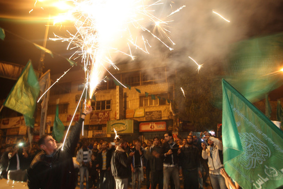 Celebrations for the cease fire and end of the massacre on Gaza  Nov 21, 2012