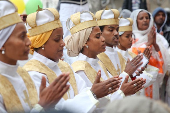Jan 6 2013 The Ethiopian Patriarch arrives at Manger Square – Bethlehem