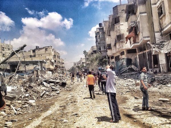 Immense destruction in Shuja'eya area via @janisctv