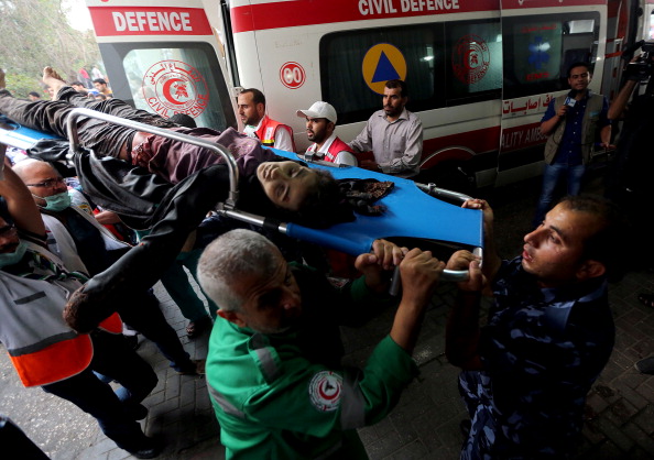 Palestinians injured by Israeli attacks taken to hospital