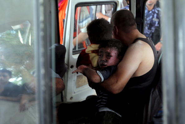 Palestinians injured by Israeli attacks taken to hospital
